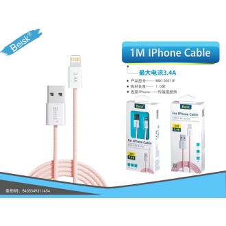 CABLE DE IPHONE 1M 3.4A BSK-3001IP