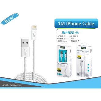 CABLE DE IPHONE 1M 3.4A BSK-3001IP