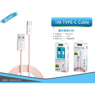 CABLE DE TYPE-C 1M 3.4A BSK-3001IP
