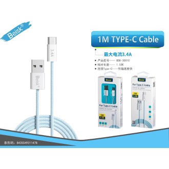 CABLE DE TYPE-C 1M 3.4A BSK-3001IP