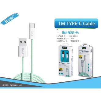 CABLE DE TYPE-C 1M 3.4A BSK-3001IP