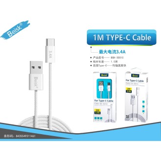 CABLE DE TYPE-C 1M 3.4A BSK-3001IP