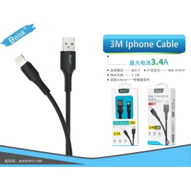CABLE IPHONE 3.0M 3.4A BSK-3109IP