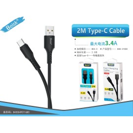 CABLE DE TYPE-C 2.0M 3.4A BSK-3108C