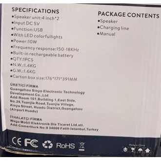 HEPU-959 Altavoz RGB
