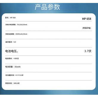 HEPU HP-658 主动降噪蓝牙耳机 - 风格和声音的完美组合