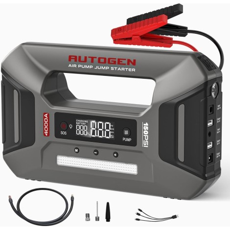 UTOGEN Portable Car Jump Starter with Air Compressor
