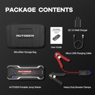 AUTOGEN 4000A 汽车启动器 12V 便携式电池启动器盒增压器套件
