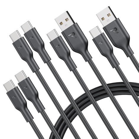 RAMPOW Cable USB C / C-C Carga Rapida 4条装