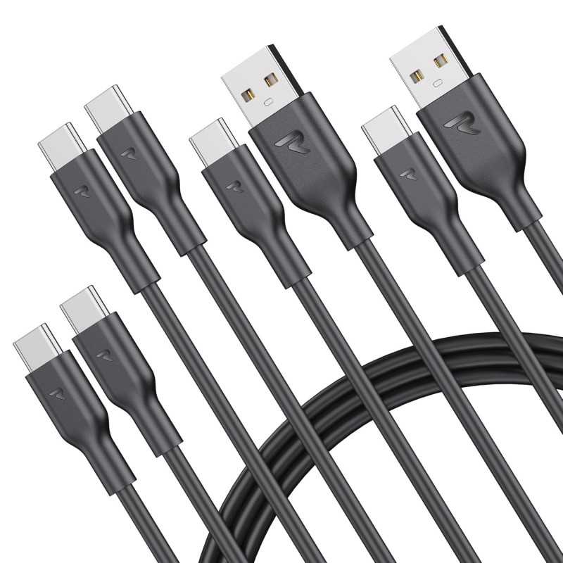 RAMPOW Cable USB C Carga Rapida 4 Pack