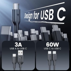 RAMPOW Cable USB C Carga Rapida 4 Pack