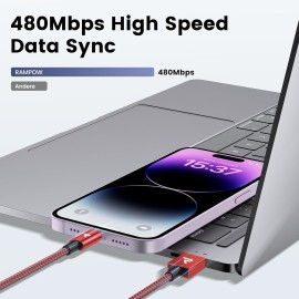 RAMPOW - Cable Lightning  con certificación MFI para Apple