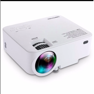 DBPOWER 1500 Lumen Video Proiettore LED con 150 "1080P HDMI VGA AV USB Beamer