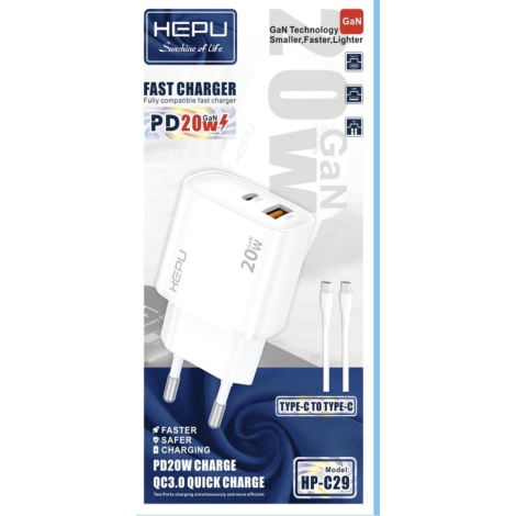 HEPU HP-C29 TYPE-C TO LIGHTNING PD20W QC3.0
