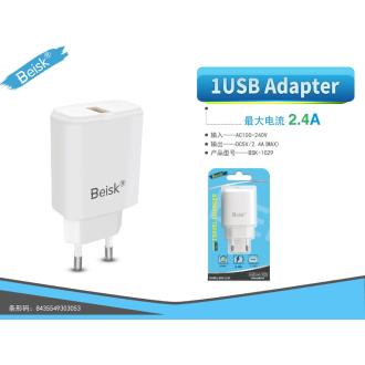 CARGADOR DE CASA 1USB 2.4A BSK-1029