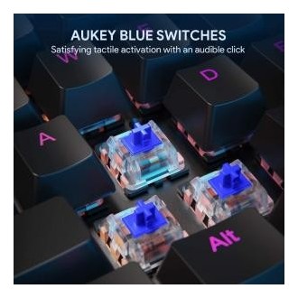 Aukey KM-G12 Teclado Mecánico Gaming RGB Switch Red
