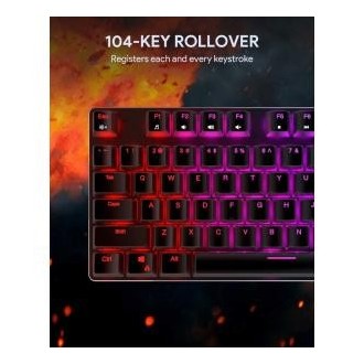 Aukey KM-G12 Teclado Mecánico Gaming RGB Switch Red