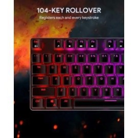Aukey KM-G12 Teclado Mecánico Gaming RGB Switch Red