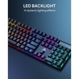 Aukey KM-G16 Teclado Mecánico Gaming Retroiluminado Switch Blue