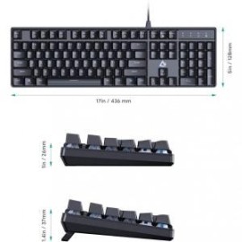 Aukey KM-G16 Teclado Mecánico Gaming Retroiluminado Switch Blue