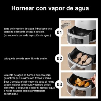 Bear 5L Freidora De Aire Visual, 7 Programas