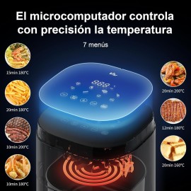 Bear 5L Freidora De Aire Visual, 7 Programas