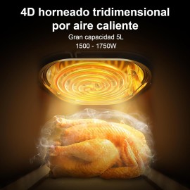 Bear 5L Freidora De Aire Visual, 7 Programas
