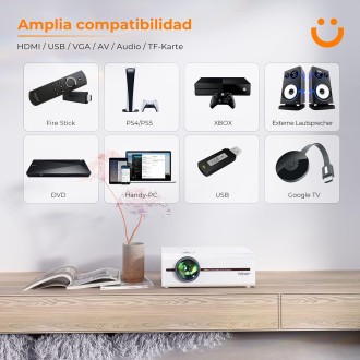 YABER V5 Mini Proyector Portátil, 2.4G & 5G WiFi