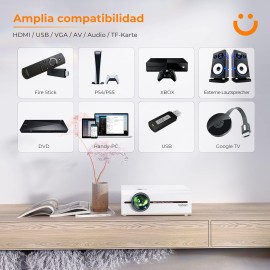 YABER V5 Mini Proyector Portátil, 2.4G & 5G WiFi