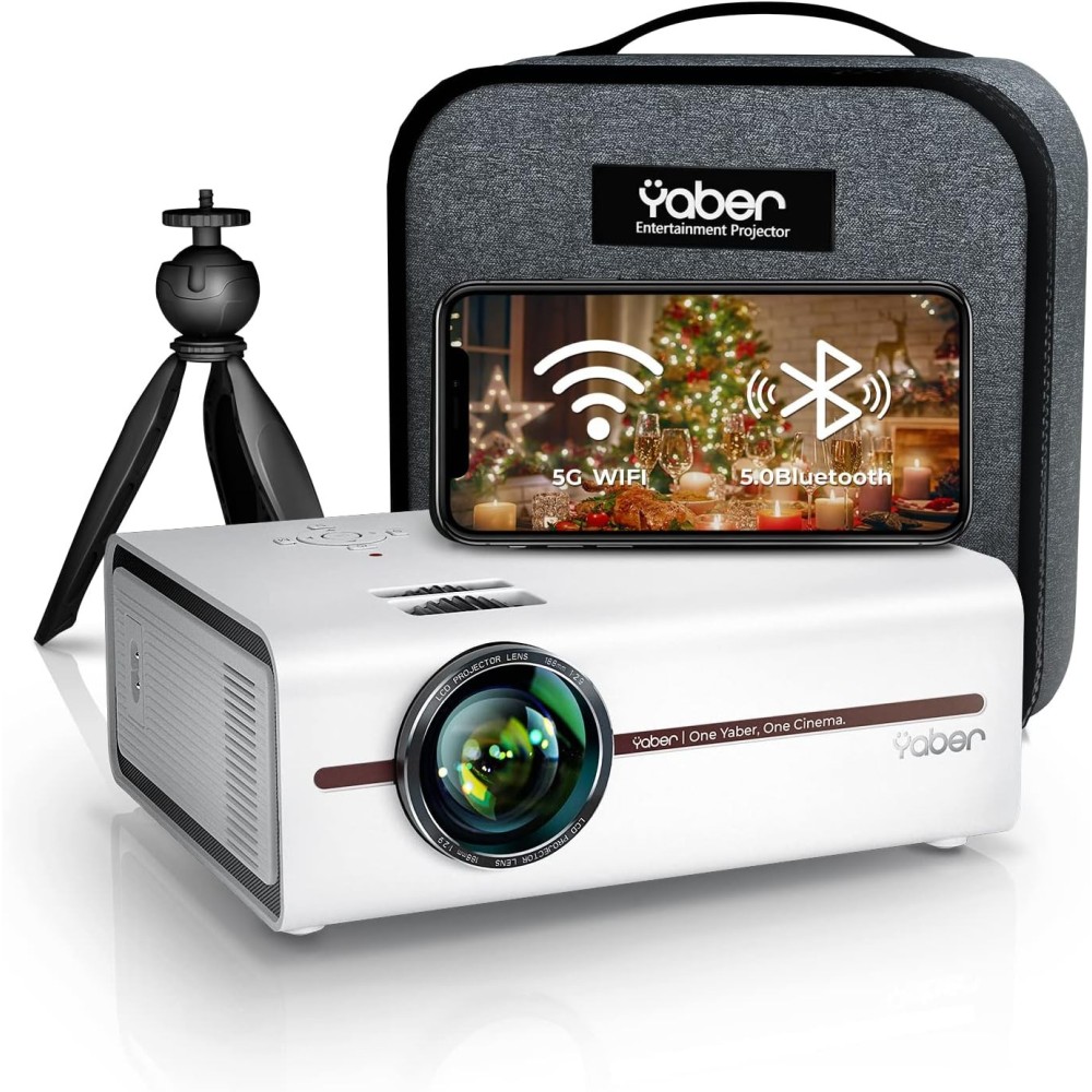 YABER V5 Mini Proyector Portátil, 2.4G & 5G WiFi