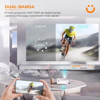 YABER V5 Mini Proyector Portátil, 2.4G & 5G WiFi