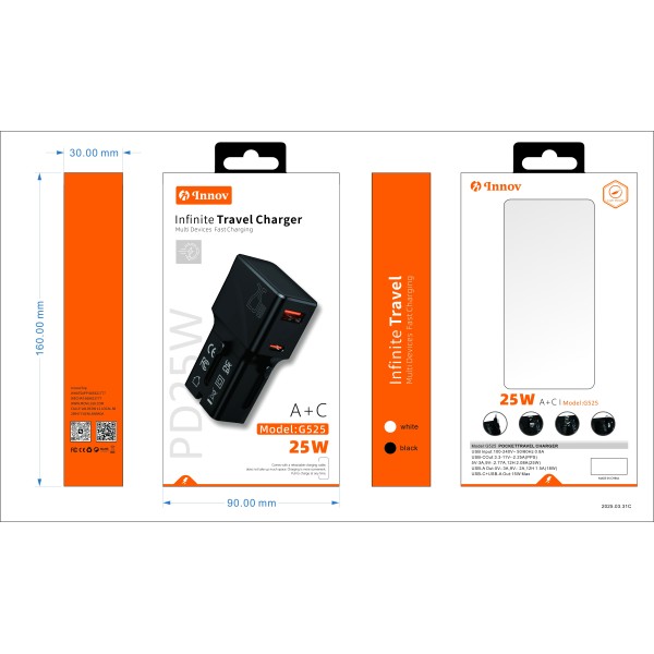 Adaptador Enchufe Universal 25W