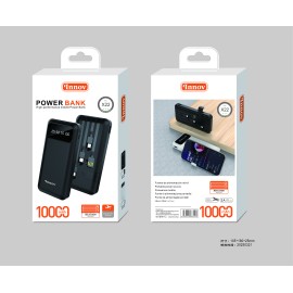 INNOV X22 10000MAH 充电宝带线 带支架