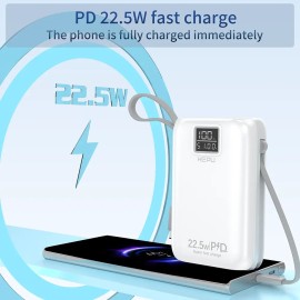 HEPU HP-A01 10000MAH PD22.5W 充电宝带线