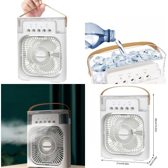 Ventilador USB-C mini, de mesa, nebulizador de agua y difusor de aromas
