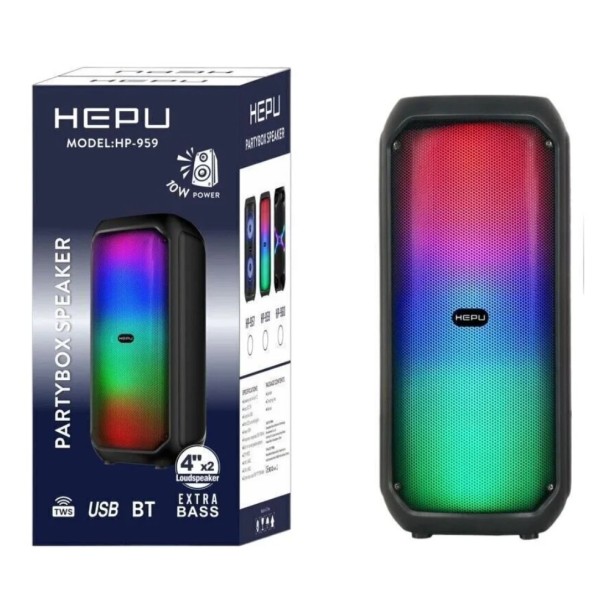 HEPU-959 RGB灯效  便携式蓝牙 Partybox 音箱 10W