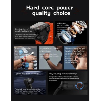 HEPU HEPU-G32 智能手表+蓝牙耳机 AMOLED