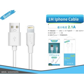 CABLE IPHONE 2.1A 1M BSK-3009IP