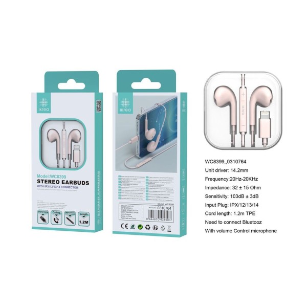 AURICULARES 1.2M LIGHTNING WC8399