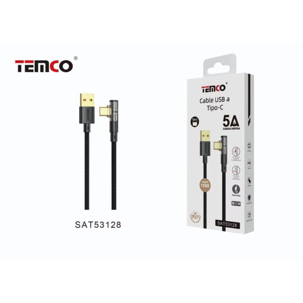 CABLE NAILON FORMA DE L USB-TYPE C 5A SAT53128