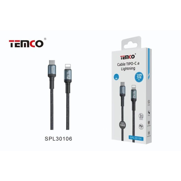 CABLE NAILON TYPE C-LIGHTNING SPL30106