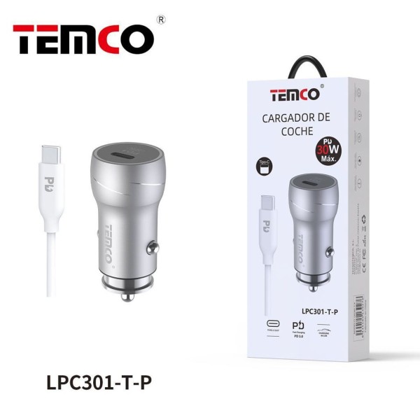 pack carg coche pd30w+cable tipo c a tipo c