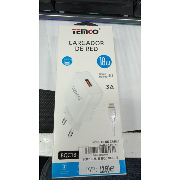 CARGADOR DE RED 15W 3.0 3A