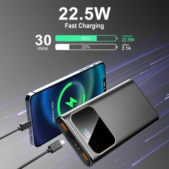 Coucur Power Bank, Bateria Externa Carga Rapida 10000mAh 37Wh