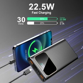 Coucur Power Bank, Bateria Externa Carga Rapida 10000mAh 37Wh
