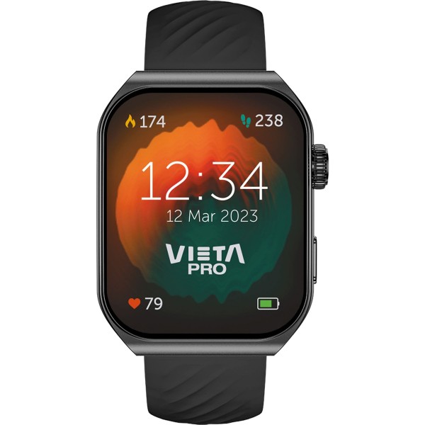Vieta Pro Curve Amoled, IP67, Carga Magnética, Multideporte, Hasta 15 días, Negro