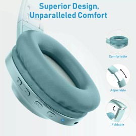 LETSCOM H10 sobre la oreja graves profundos sonido de alta fidelidad micrófono incorporado