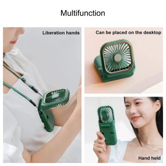 VENTILADOR COLGADOR CUELLO CON POWER BANK  5000MAH  Y SOPORTE