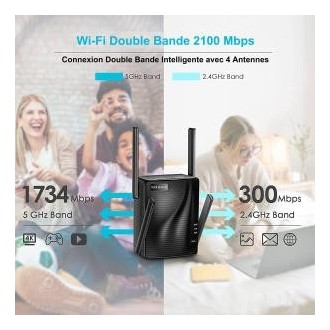 Rockspace WiFi Extender - 2100Mbps WIFI AUMENTADOR