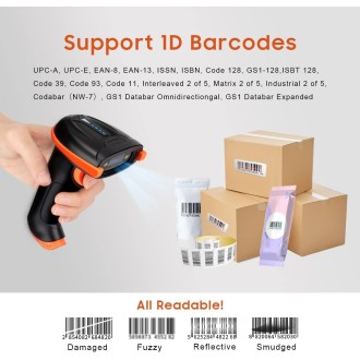 Lector de Código de Barras Portátil Inalámbrico